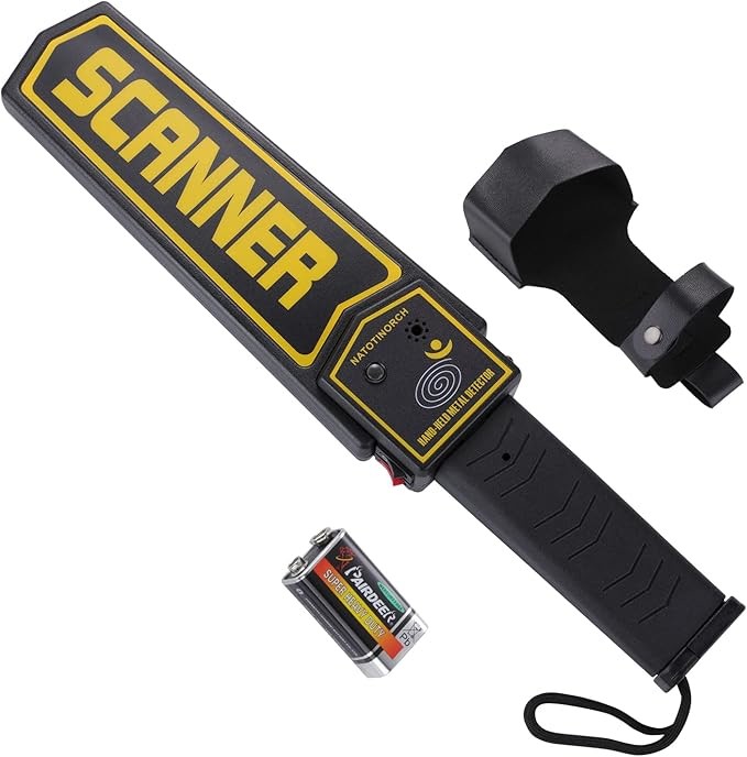 Sound and Vibration Alarm Hand Held Metal Detector With Belt and Battery