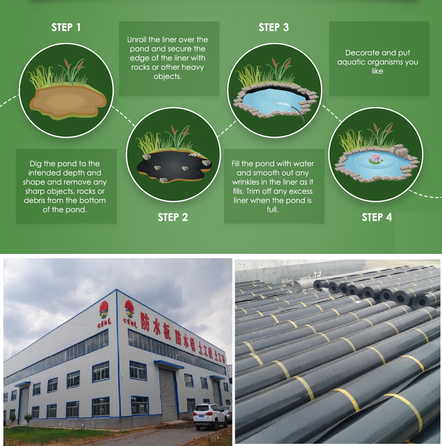 Environmental Protection Geomembranes Density Polyethylene for Sustainable Fish Ponds