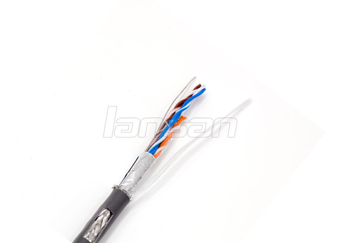 Waterproof 1000ft SFTP Cat5e Lan Cable 4P Solid Stranded Network Lan Cable Outdoor