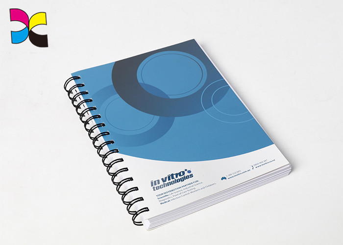 CMYK Color Paper Printed Notebooks With Metal Spiral / Lined Notebook For School
