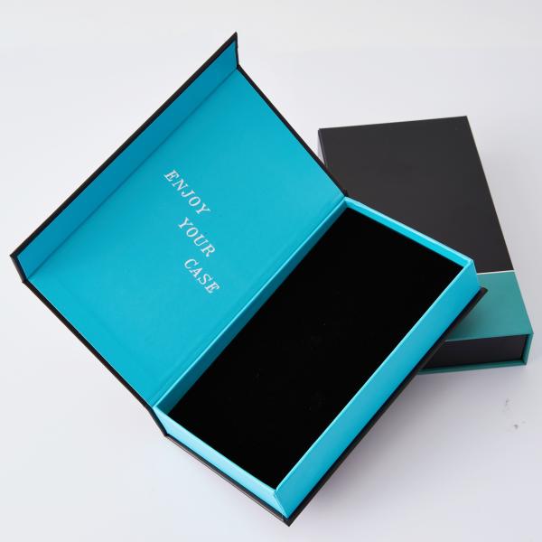 Custom Luxury Magnetic Flip Mobile Phone Box Closure Paper Packaging Gift Box