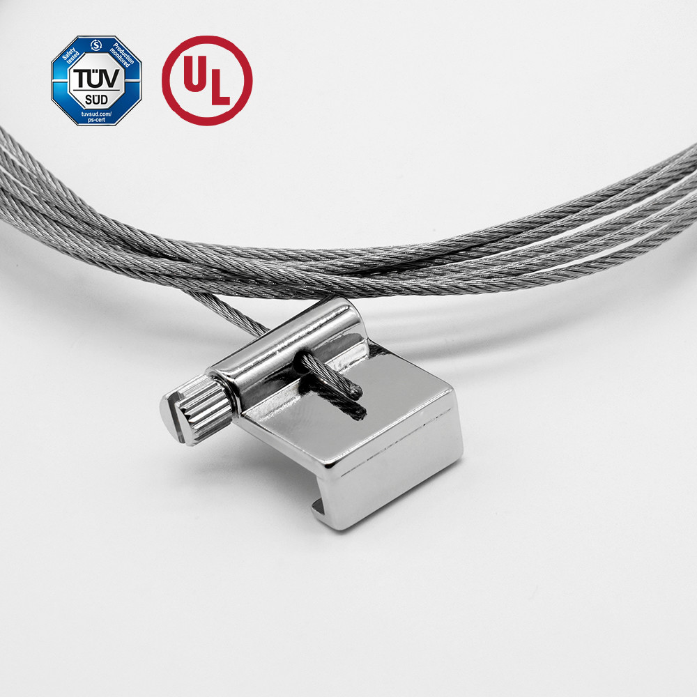 Adjustable Hanging Display System For Artwork In Nickel / Chrome / Satin Silver Finish