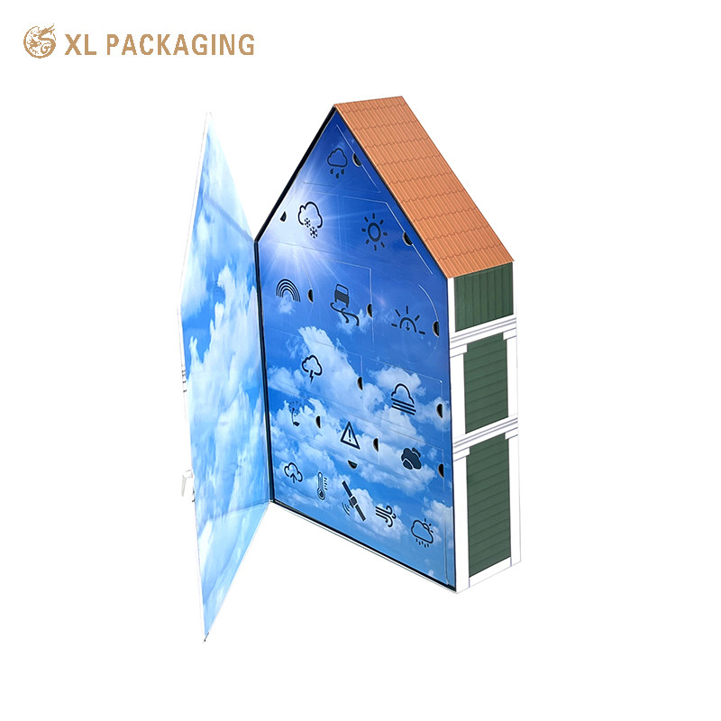 Gift Tree Calendar Box Skin Care Tools Toy Craft Electrons House Shape Gift Advent Calendar Packaging Box