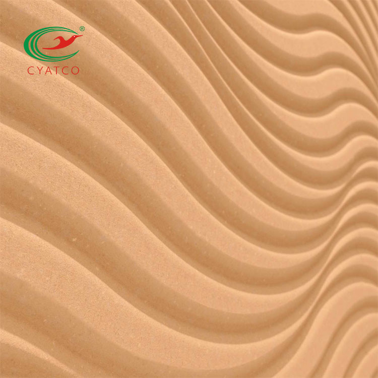 Indoor Polyester Fiber Wavy Wall Panels Flameproof Multiscene