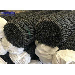 Galvanized PVC Coated Chain Link Mesh Fence 50x50mm Diamond Pattern