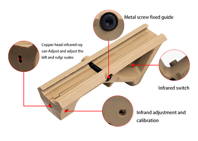 Tactical Laser Grip Angled Fore Red Laser Grip Mounts To1913 Picatinny / Weaver Rails For AR15 TAN