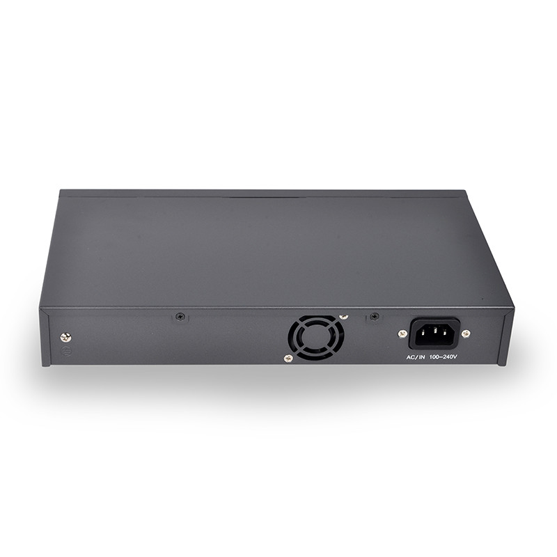 16-port 10/100M switch IEEE 802.3af/a standard 250W power backplane bandwidth 12.8 Gbps uplink port POE switch