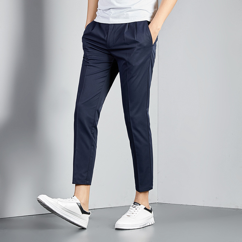 Fashion Men's Clothes Business Coat Pant Men Suit Work Pants Plus Size Pants Lightweight
