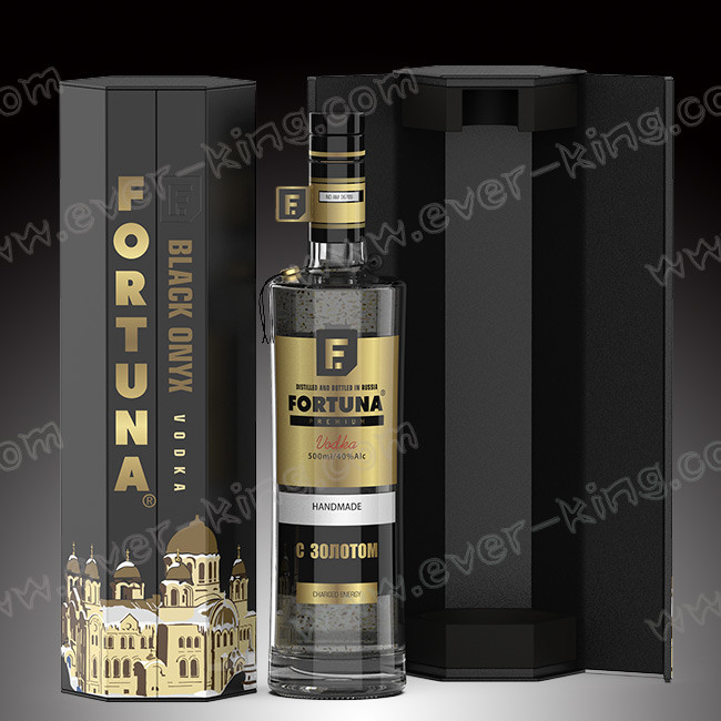 500ML Flint Glass Vodka Liquor Bottle With Cork Seal