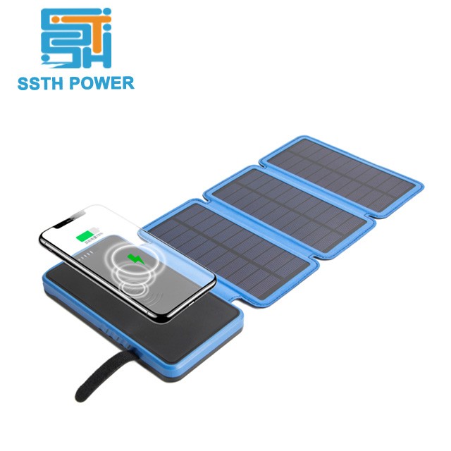 High Capacity 50000mah Solar Powerbank Foldable Solar Power Bank With LED Light