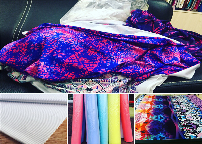 Flower Printing Activewear Stretch Knit Fabric Sustainable Bikini Beachwear