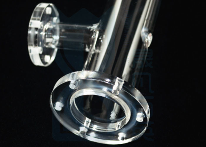 Solar Reactor Fused Quartz Glass Tube Heat Resistant With Flange