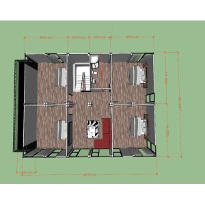 China 30ft x 20ft Container House Apartment on sale