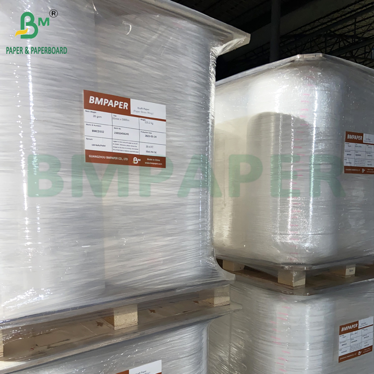 White 24g 28g Straw Wrap Paper For Packaging Straws Food safe