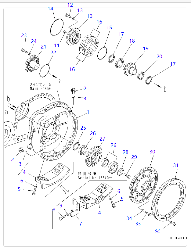195-27-00651 195-27-00604 195-27-00661 195-27-00614 FOR KOMATSU D375A EXCAVATOR PARTS FINAL DRIVE ASSY TRAVEL ASSEMBLY TRAVEL MOTOR TRAVEL GEARBOX