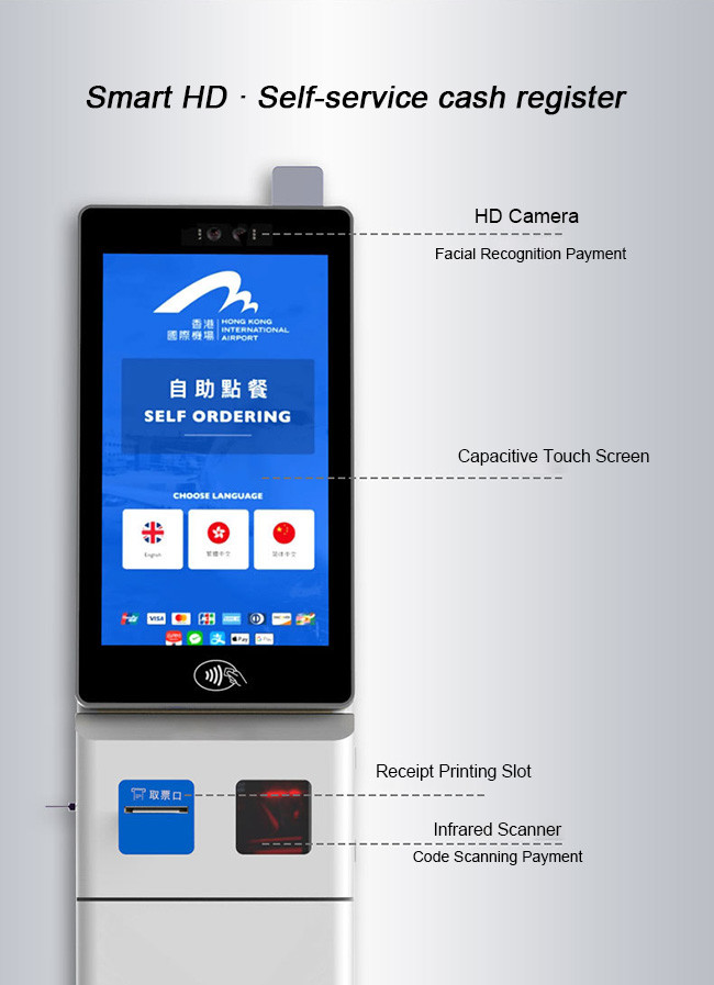 Interactive Self Service Ordering Kiosk 1920x1080 For Retail