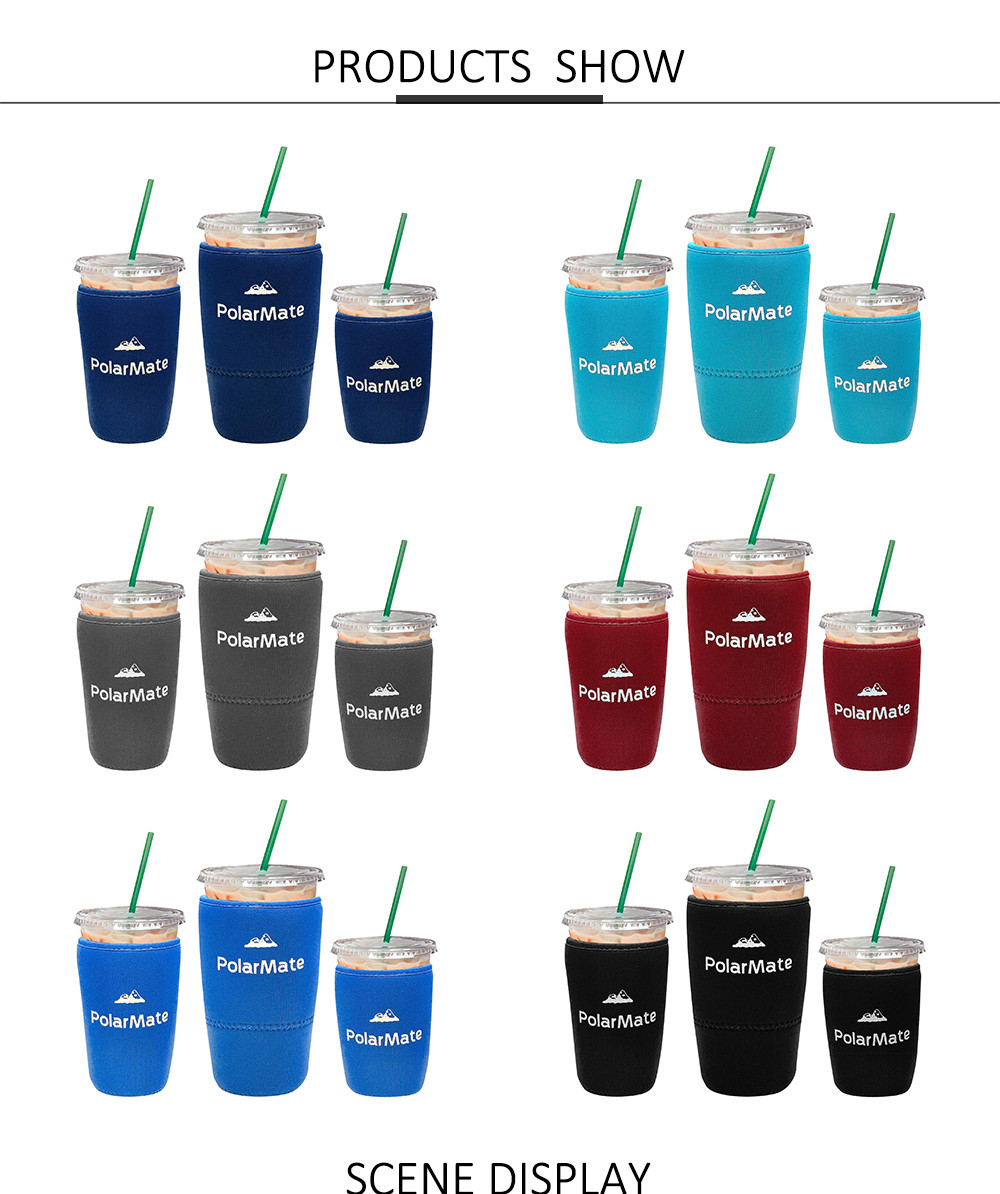 3 Pack Lightweight Reusable Neoprene Coffee Cup Sleeve