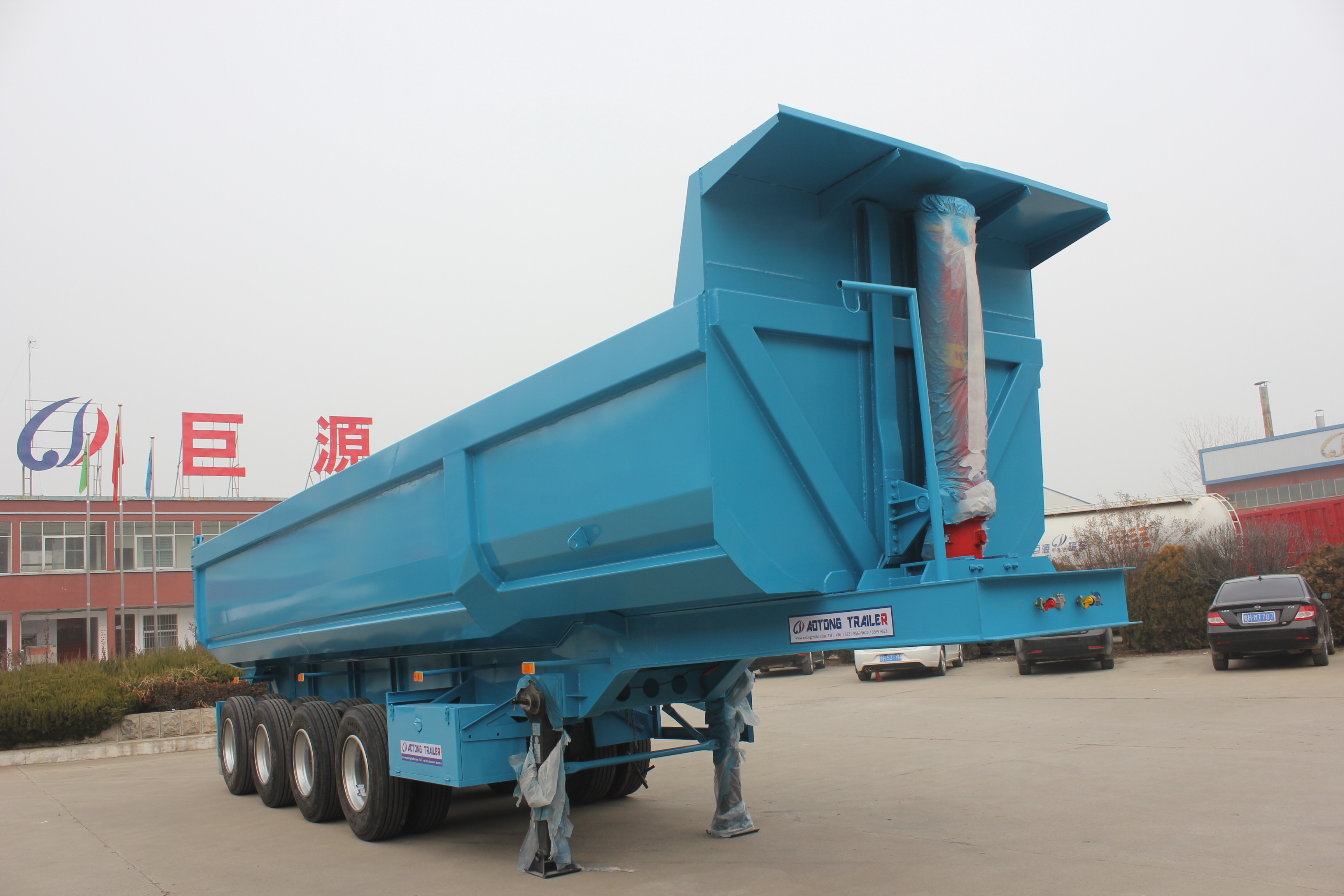 100 Tons Double Axles U Shaped End Rear Tipper Dumper Semi Truck Trailer for in Market