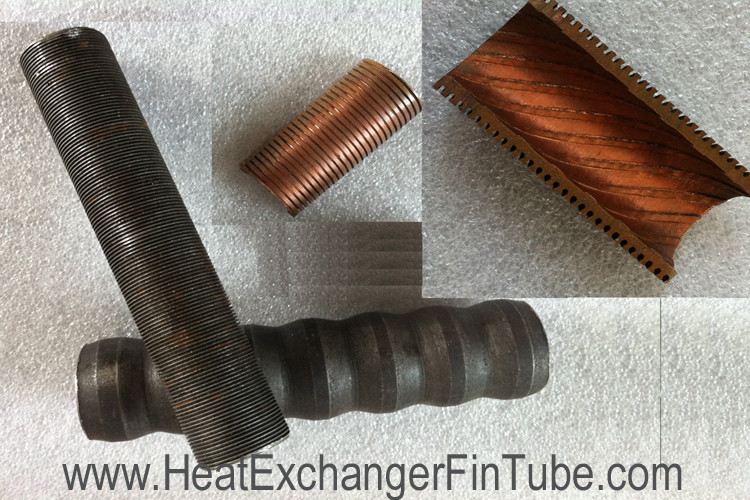 Low Fin Copper / Aluminium 19FPI Low Fin Tubes / Extruded Fin Tube Machine