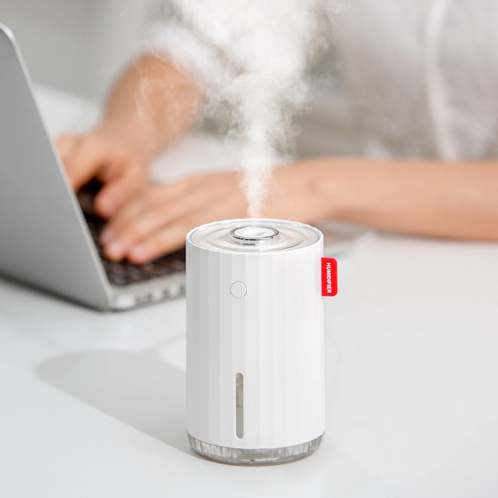 280ml Portable Mini Cool Mist Humidifier with Night Light,USB Desktop Humidifier for Bedroom Car Travel Office