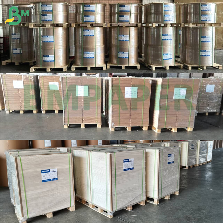 Moisture Resistant High Extensible Food Grade 250gsm 275gsm White Cardboard for  Frozen Food Packaging 