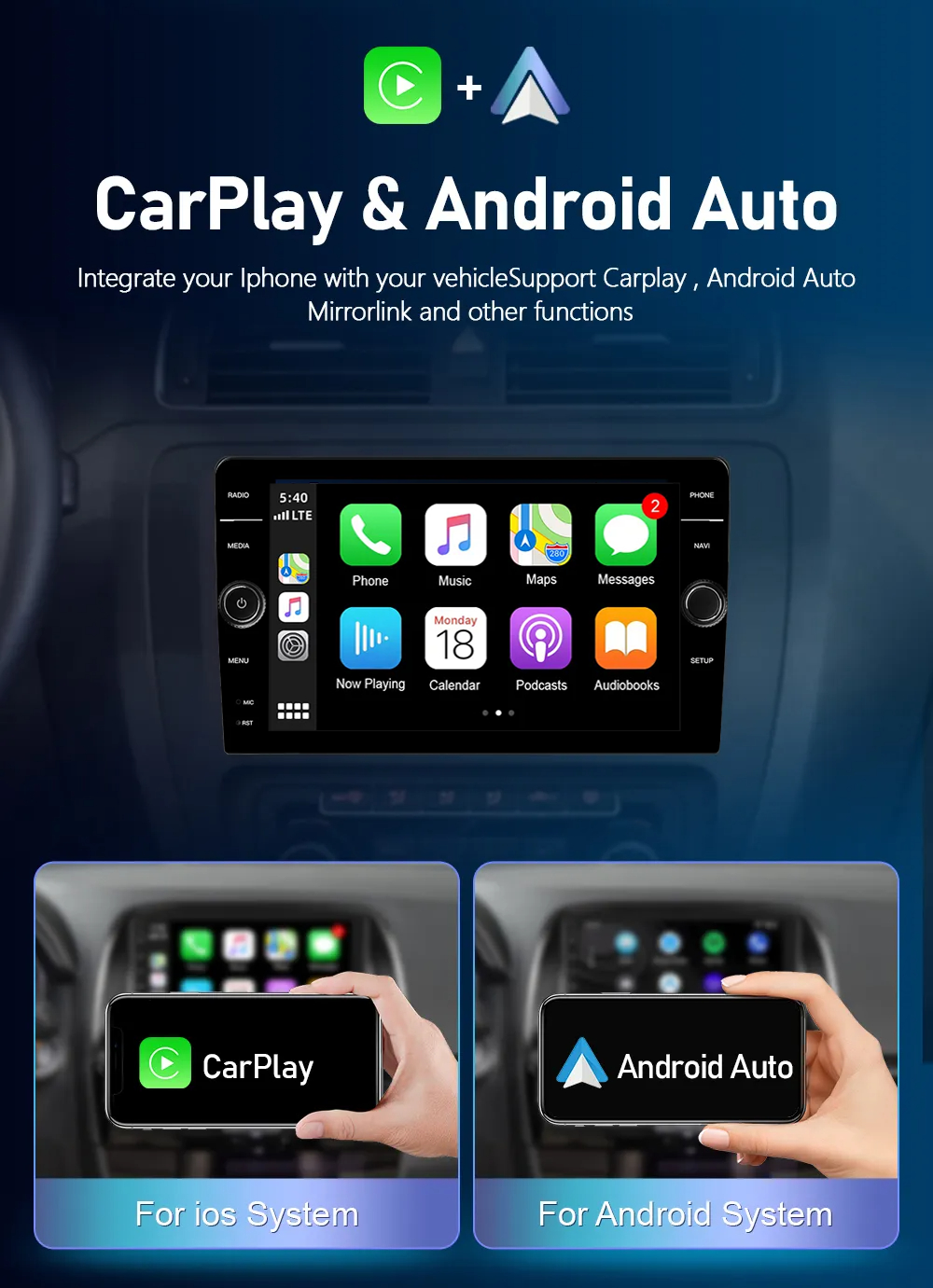 10 inch Android Car Radio GPS for VW Caravelle T5 T6 2016 2017 2018 DSP Amplifier IC