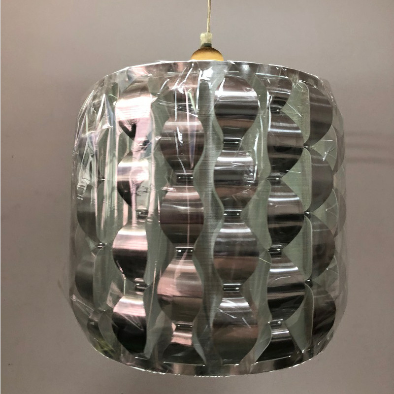 Silver And Copper Polypropylene Lampshade 40W ceiling Easy Fit