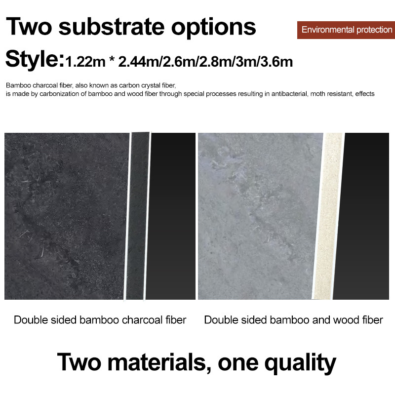 Level B Fire Rating Bamboo Charcoal Wall Board for Modern Light Luxury Decoration