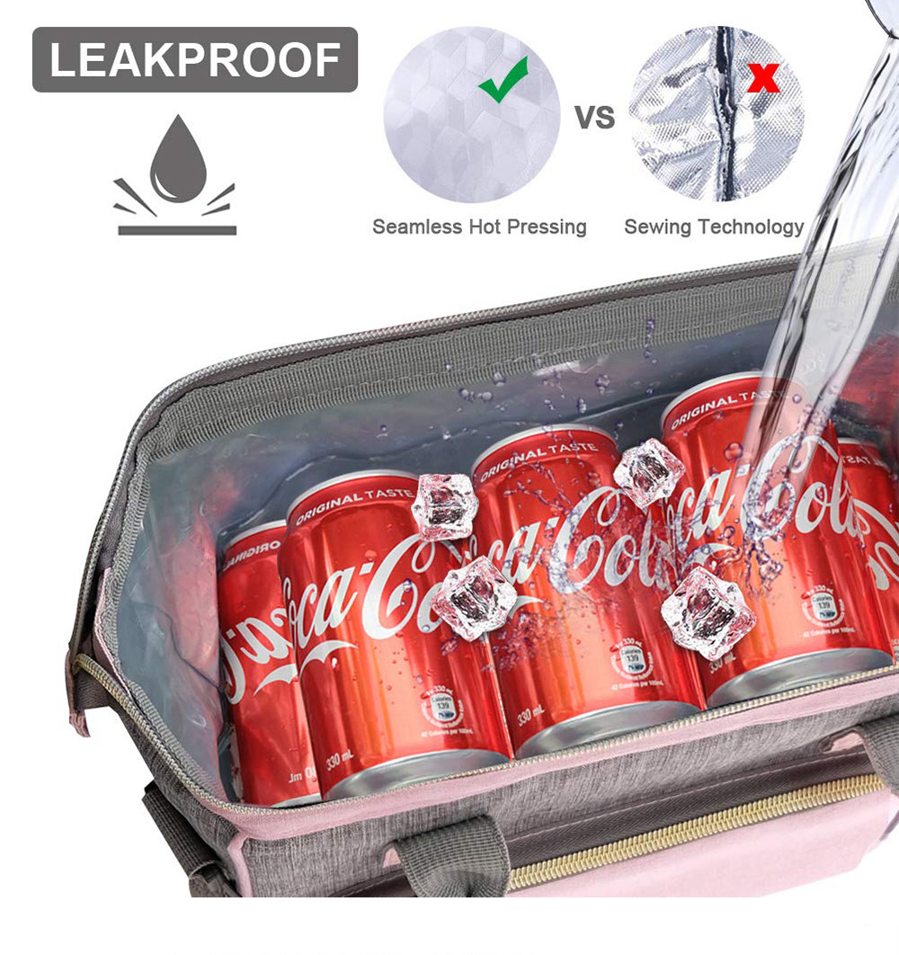 Leakproof Insulated Lunch Tote Bag with Adjustable Removable Shoulder Strap