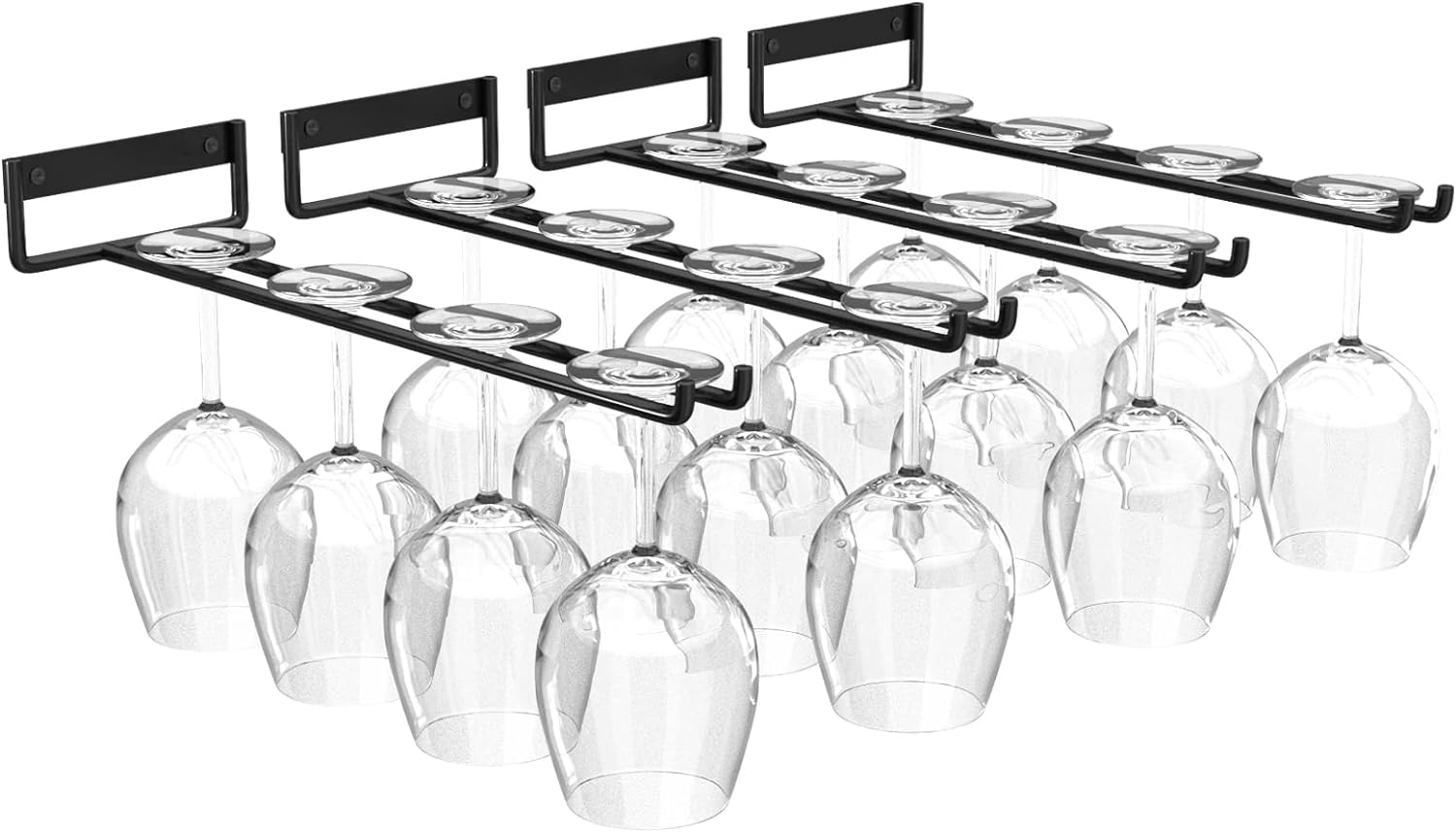 Upgrade Your Kitchen with this 11.8 Inch Wine Glass Holder Under Cabinet Hanging Rack