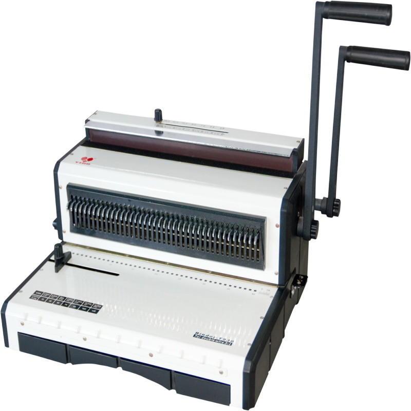 Double Wire 4X4mm Electric Coil Binding Machine , NanBo Spiral Coil Binding Machine