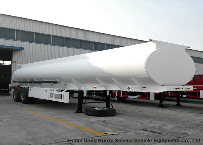SS 24000L Fuel Tanker Semi Trailer , 2 Axle Fuel Transfer Trailer 24Kl - 27K Liter