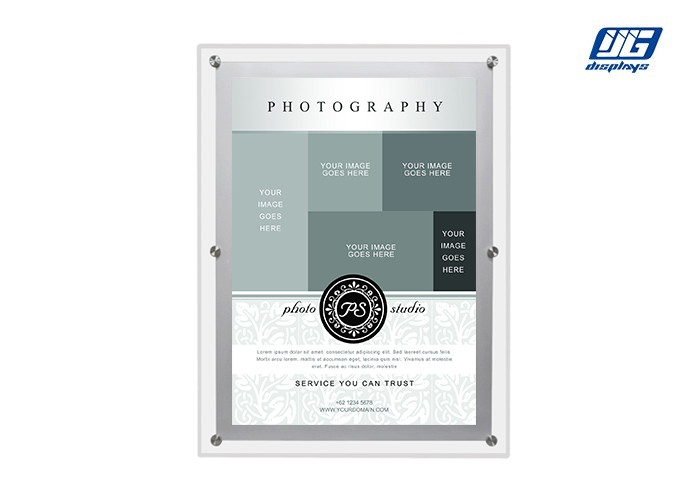 Super Thin Clear Acrylic Advertising Light Box A4 6000 - 6500K Energy Saving