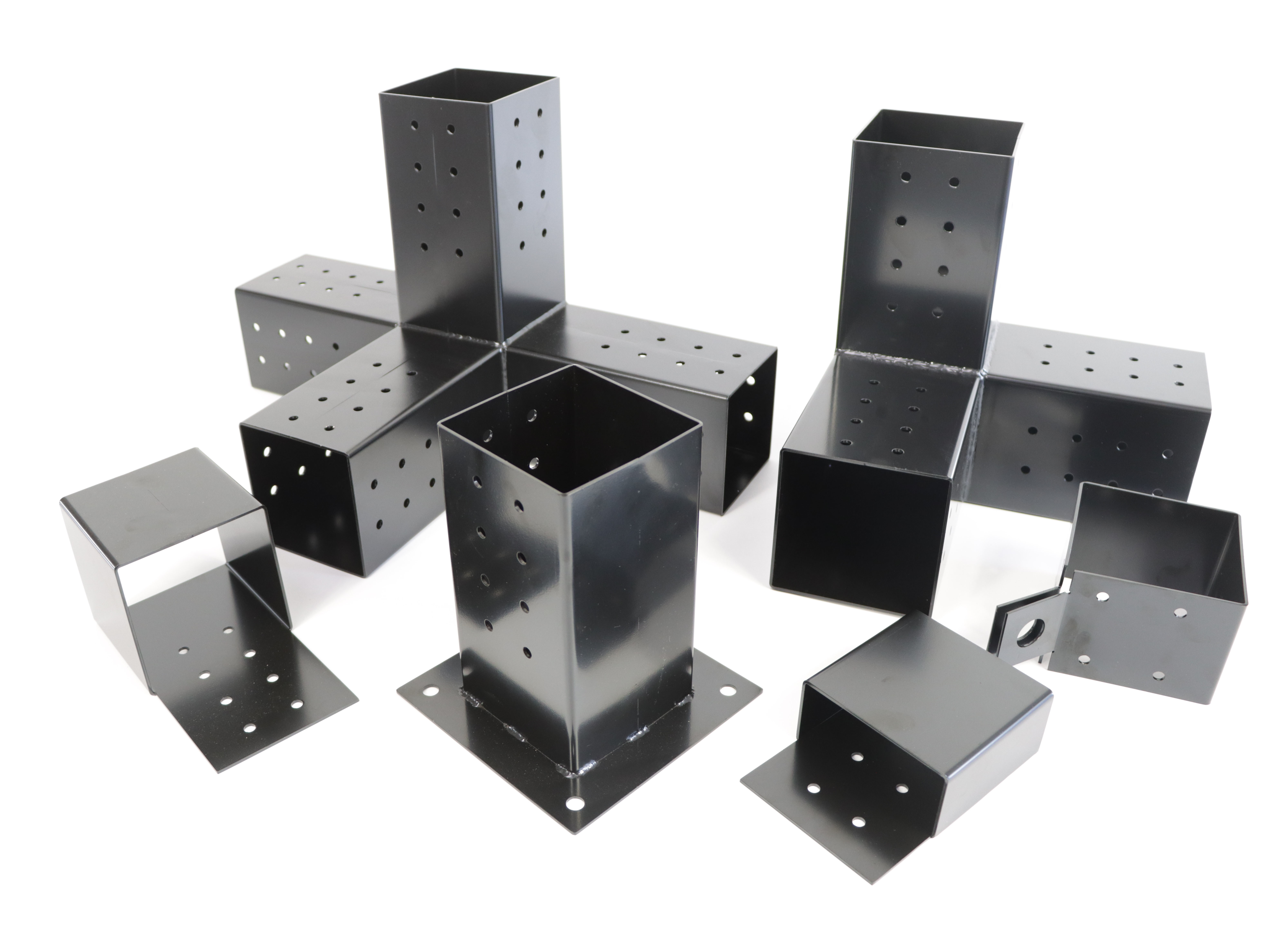 Rust Free Pergola Corner Brackets Outdoor Steel Powder Coated For 6x6 Posts
