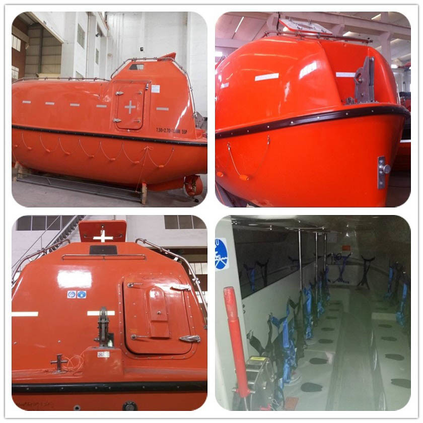 IACS Approved SOLAS 5.0m 26 Persons GRP Totally Enclosed Lifeboat