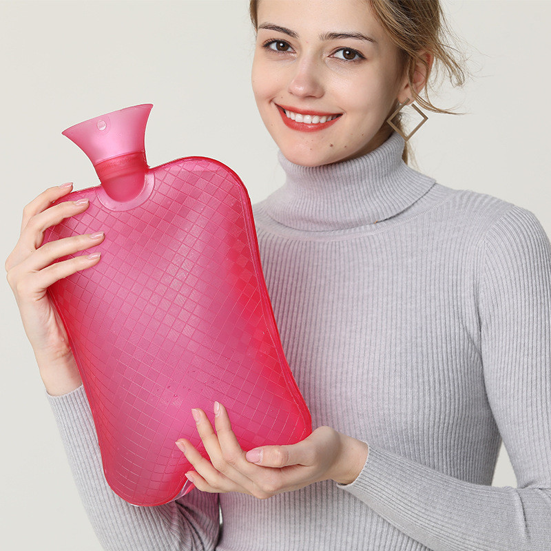 Soft Rubber Hot Water Bottle With Cover , Hot Water Bag 3 Litre For Cramps Pain Relief