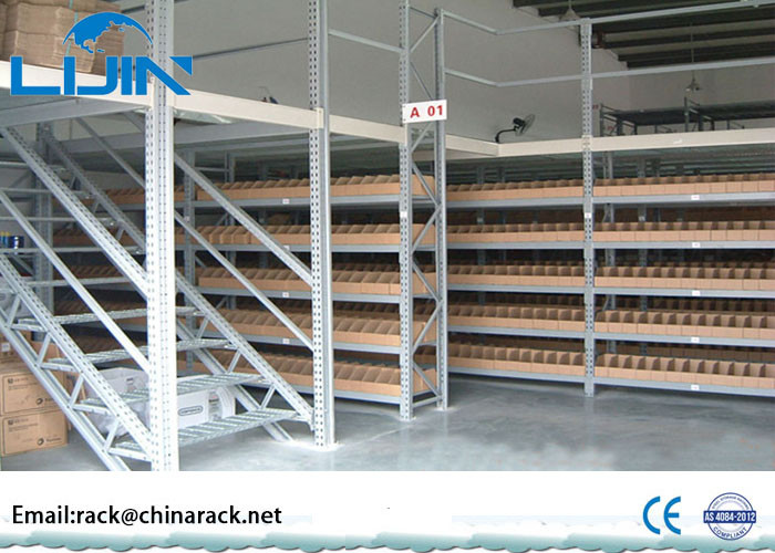 Heavy Duty Rack Supported Mezzanine , Multi Level Cold Steel Pallet Racks