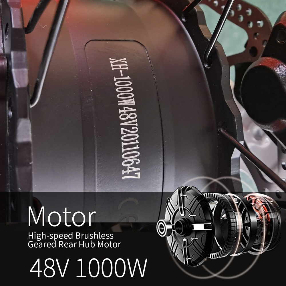 High Quality 26x4.0 inch Fat Tire Folding E-Bike 1000W Motor 13AH Lithium Battery 21-Speed Electric Bike Drop Shipping Available