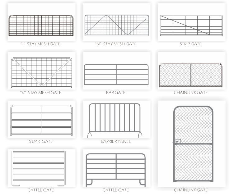 1.8mx2.1m US standard Farm fence gate for cattle Farm fence hinge joint farm fence metal corral panels Farmgate