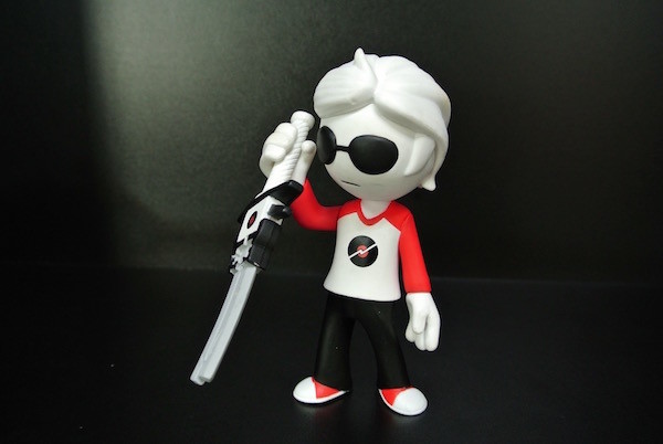 White Hair Dave Anime Action Figures , Plastic Action Figures Customized Color