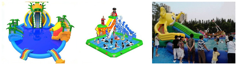 Children Water Park Inflatable Slip And Slide Water Park For Business Rental