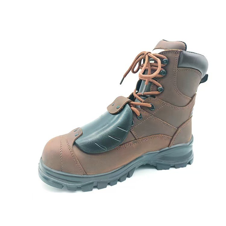 Men Work Safety Boots High Top Outdoor Hiking Shoes with Steel Toe for Protection