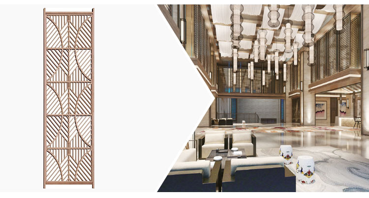 Neoclassical Postmodern Living Room Partition Screen Stainless Steel Decorative