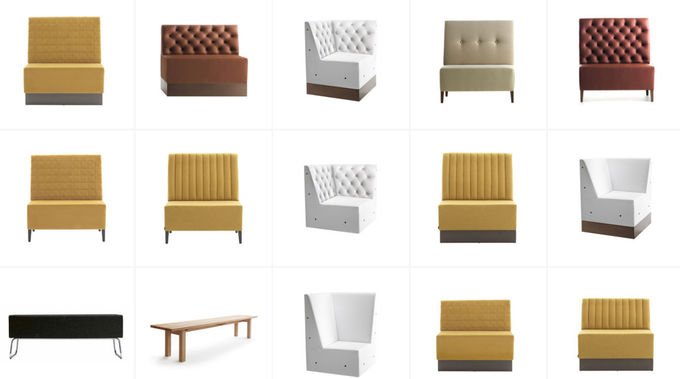 Single Double Card Seat 120*60*100 Cm Modern Sectional Couches