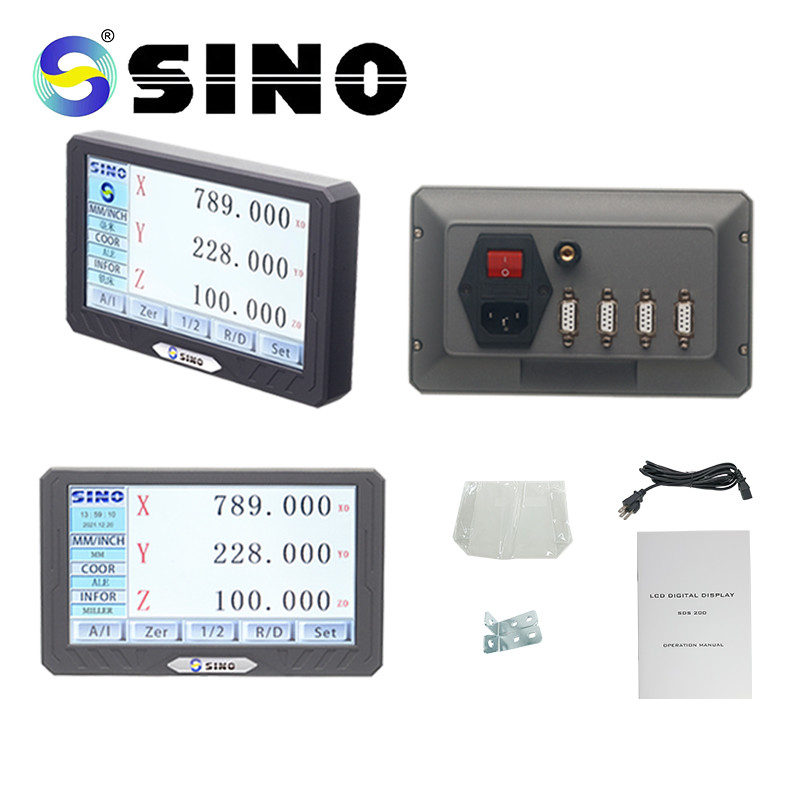 SINO 200S Milling Machine Digital Readout Kits DRO Optical Sensor Linear Scale System