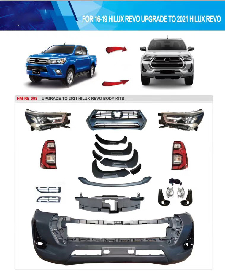 Hilux Revo 2016 Upgrade To 2021 Revo ABS Plastic Body Kit