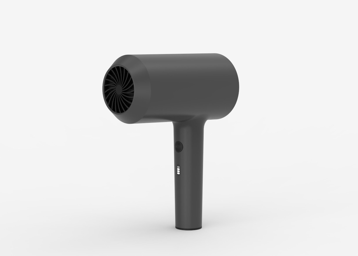 High Air Volume 45-50 m3/h Operated Rechargeable Hair Dryers Foldable Handle