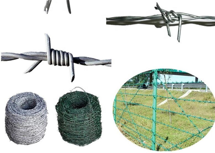 Securiy 50kg / Coil Galvanized Steel Fence Barbed Wire 1.6mm