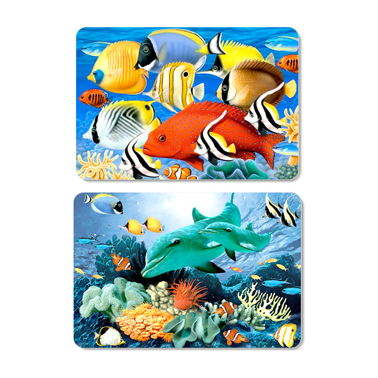 Custom Depth 3D Lenticular Placemats Decoration For Dining Room