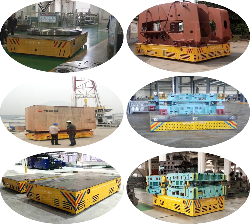 Heavy load workshop trackless flat transfer car